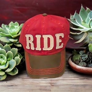 NWT KB DISTRESSED RED CAP